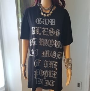 Bad Spirit brand crystal embellished shirt